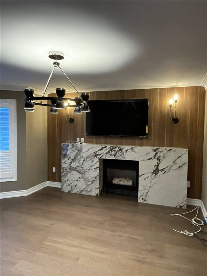Modern Fireplace Media Wall